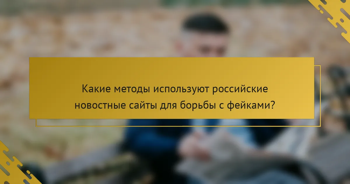 Какие методы используют российские новостные сайты для борьбы с фейками?